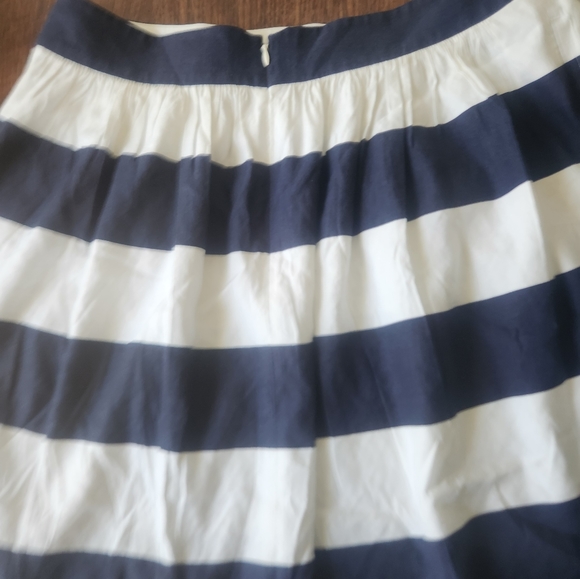Banana Republic Womens Skirt Mini Striped Fit Flare Blue White - Picture 3 of 8